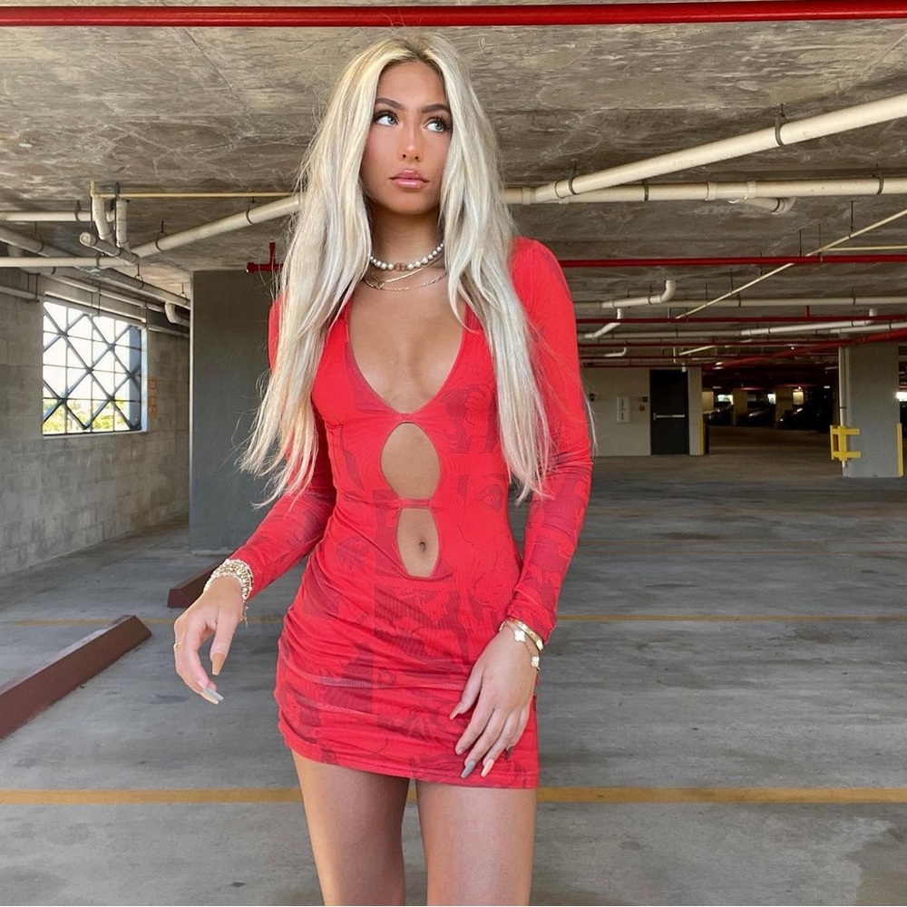 Edikted red cutout dress ❤️